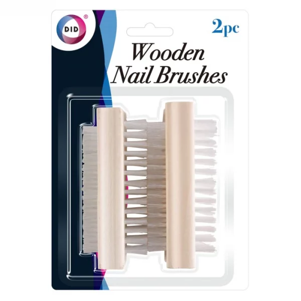 2pc wooden nail brushes